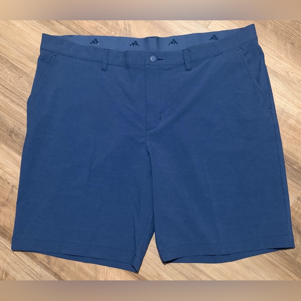 Adidas Men's Navy Flat Front Shorts